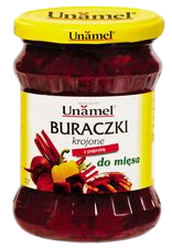 Unamel Buraczki krojone do mięsa z papryką